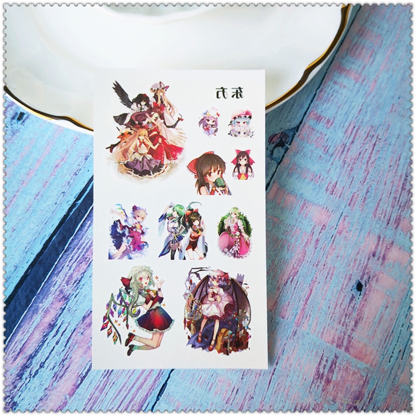 ❣️ 1 Tấm Hình Xăm Dán Chủ Đề Phim Hoạt Hình touhou project series 01 ❣️ Hình Xăm Dán Tay Chân Chống Nước Quyến Rũ