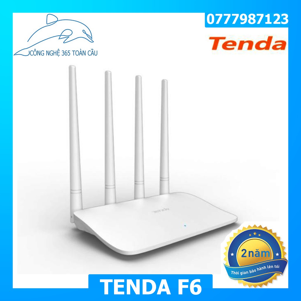 Bộ Phát WiFi XUYÊN TƯỜNG 4 Râu 300Mbps Tenda F6 - Chính Hãng Bảo Hành 24 Tháng Lỗi Đổi Mới Giá Siêu Rẻ