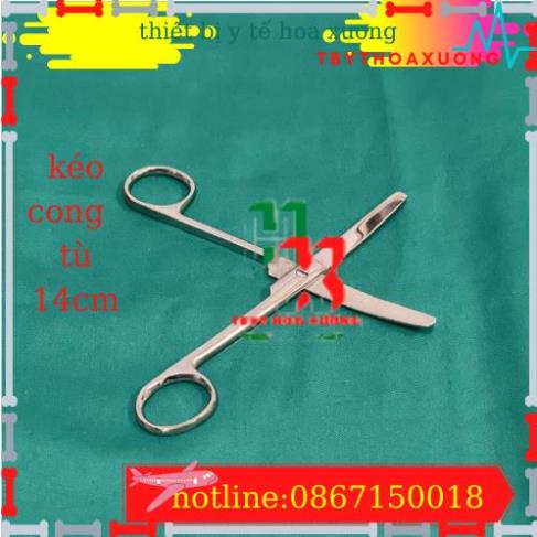 Kéo Y Tế , Kéo Cong 2 Đầu Tù 14cm Sắc Bén Hàng Loại 1 Pakistan