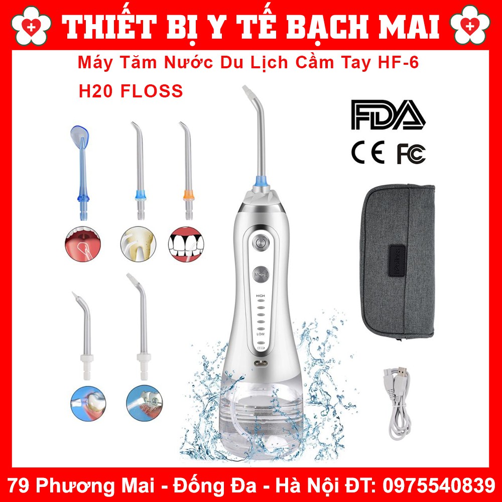 Máy Tăm Nước H20 Floss (HF-6) Phiên Bản 2020 - Bảo Hành 12 Tháng