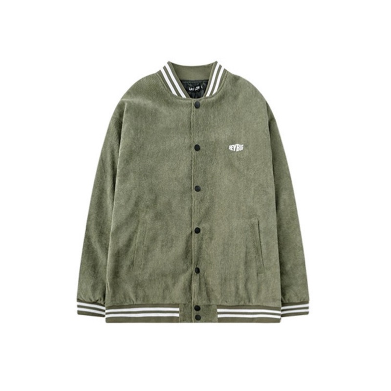 Áo bomber nhung tăm basic hai màu HEYBIG mẫu mới