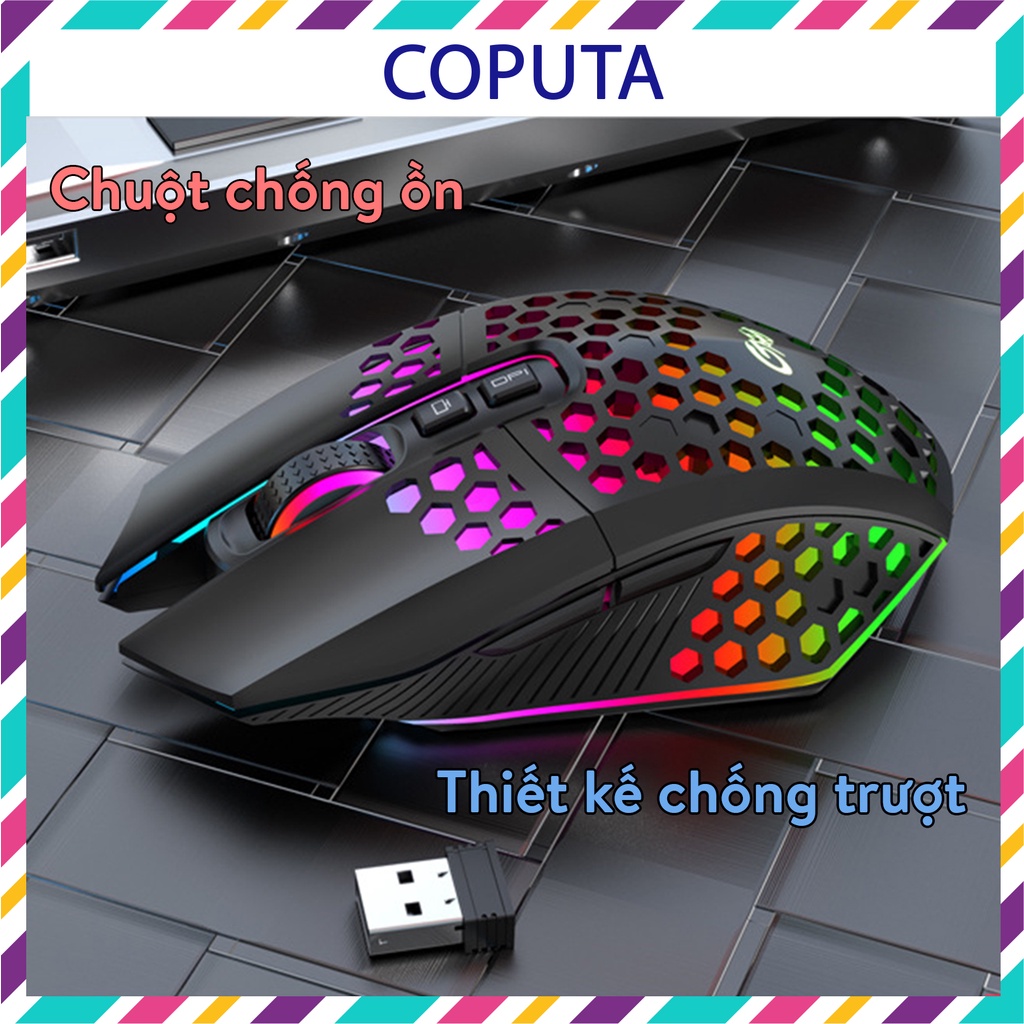 Chuột không dây Gaming Coputa Chuột máy tính laptop chuyên game X801