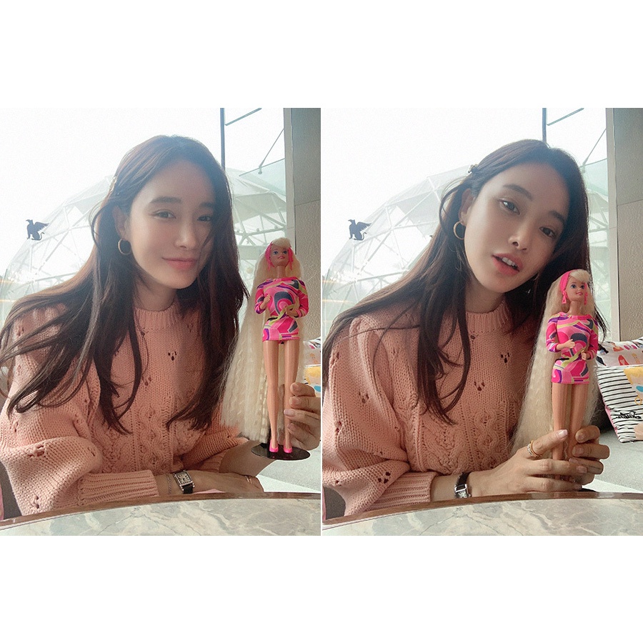 DUNEA Áo Sweater Cổ Tròn Phong Cách Hàn Quốc Cho Nữ