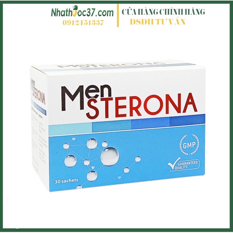 Mensterona cải thiện sinh lý, tăng chất lượng tinh trùng. Men Sterona bổ tinh trùng, tăng khả năng thụ thai Hộp 30 gói