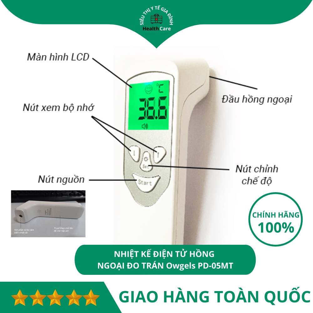 Nhiệt Kế Điện Tử Đo Trán Owgels PD-05MT
