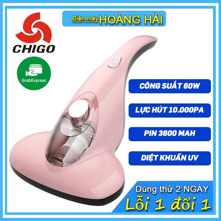 Máy hút bụi giường nệm Chigo nội địa trung, diệt khuẩn UV, lực hút 10000PA, bảo hành 1 năm