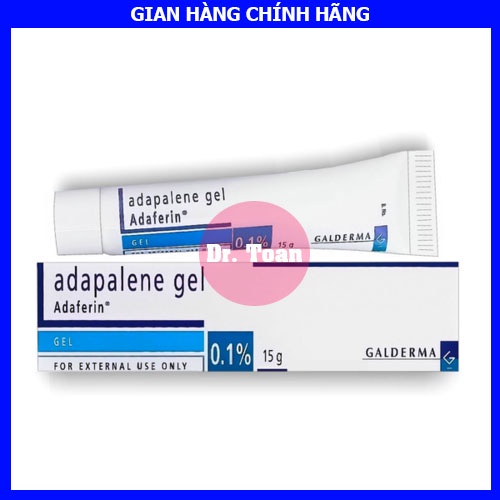 Adaferin gel (15g) chấm mụn 0.1% adapalene , hết mụn