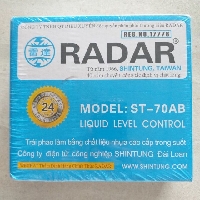 [GIẢM GIÁ MẠNH] Phao điện bồn nước tự ngắt Radar chính hãng bảo hàng 24 tháng bao check mã vạch