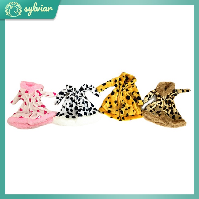 [sylviar] Áo Khoác Dày Giữ Ấm Mùa Đông In Họa Tiết Nhiều Màu Sắc Cho Búp Bê