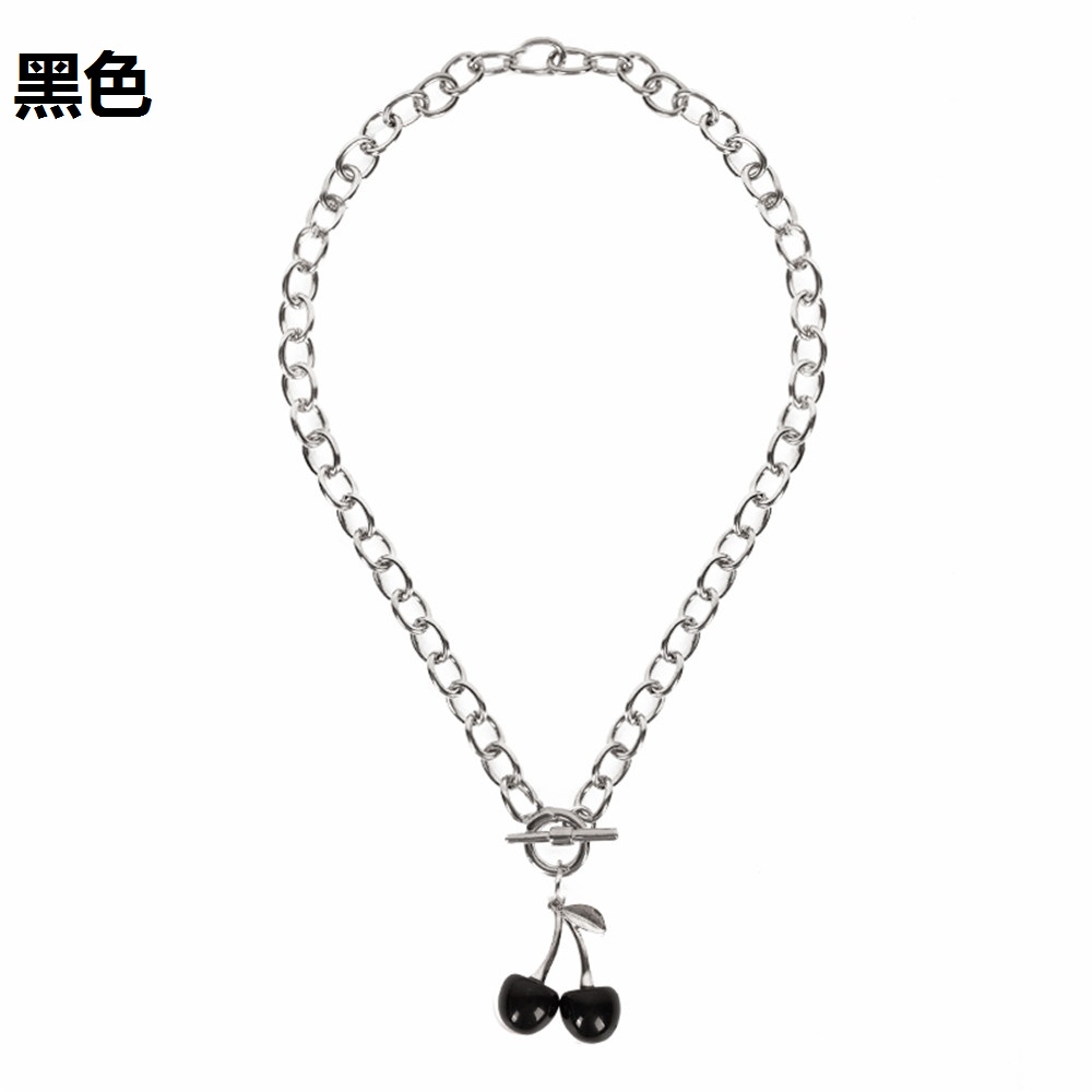 Dây chuyền choker phối mặt hình quả anh đào cá tính thời trang