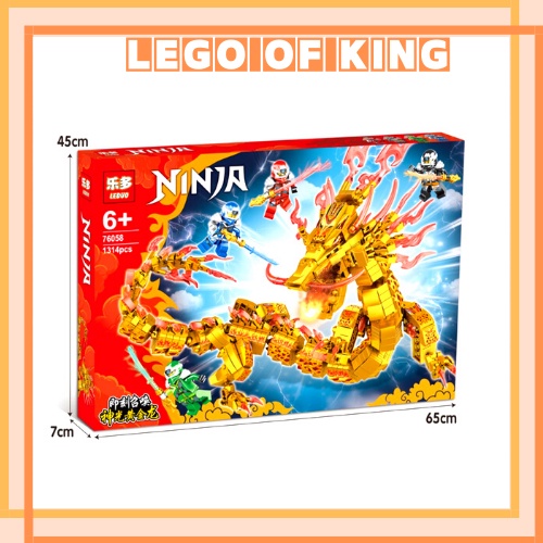 Đồ chơi Ninjago Rồng Vàng Set 1 Lốc 8 Bộ Ninja cưỡi Rồng Thần Giá Sỉ
