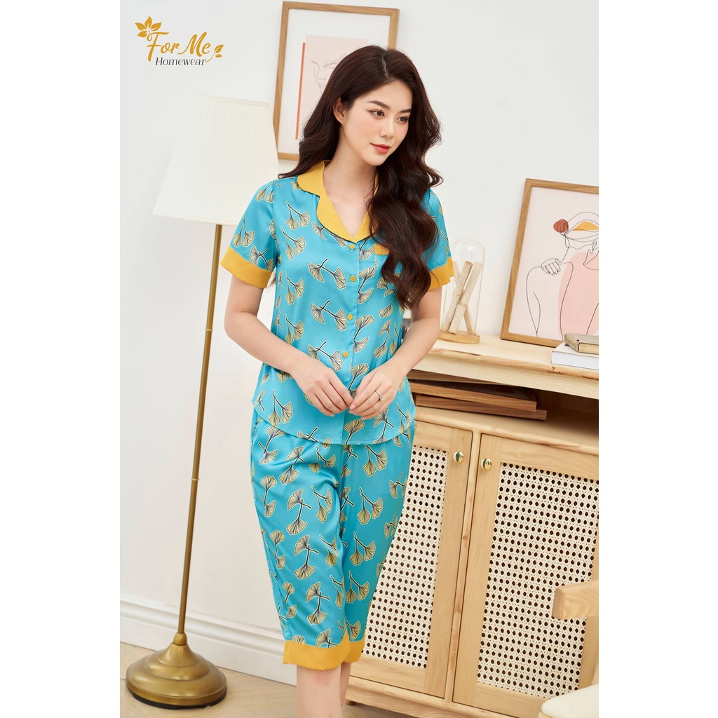 Bộ Họa Tiết Hoa Rẻ Quạt Kiểu Dáng Lửng Mã 32