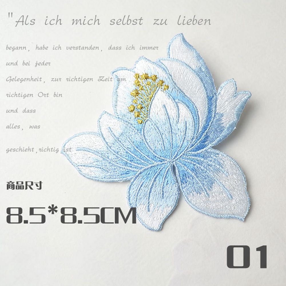 Miếng vá ủi thêu hình hoa phong cách vintage