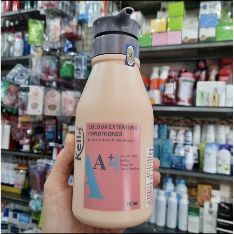 Combo gội xả giữ màu  Kella A+ hồng_ 500ml *2 - dành cho tóc nhuộm