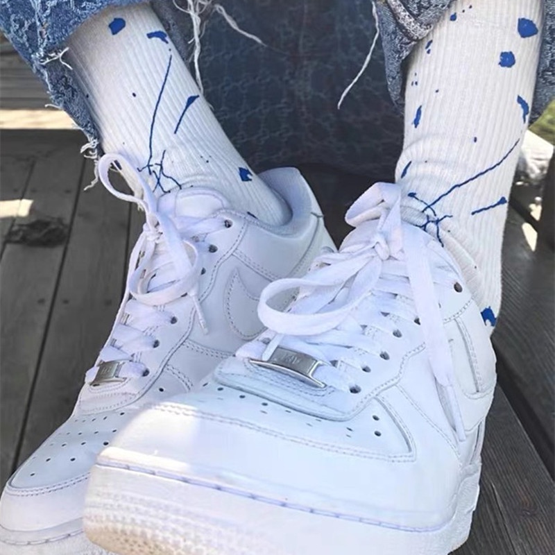 Vớ Thể Thao In Họa Tiết Vết Mực Thời Trang Cho Cặp Đôi