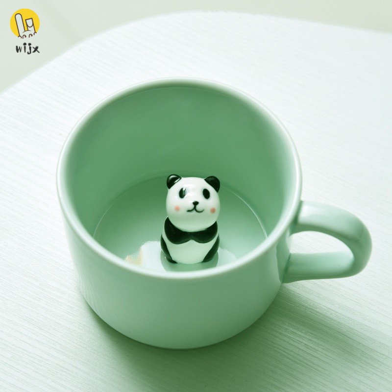 Cốc gốm uống trà/cà phê phối hình động vật hoạt họa 3d dành cho nam và nữ