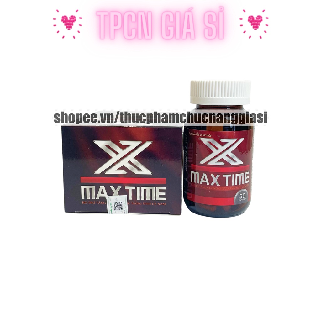 Viên uống hảu biển MAXTIME hỗ trợ trăng cường sinh lý, giảm xuất tính sớm, kéo dài thời gian quan hệ - Hộp 30 viên
