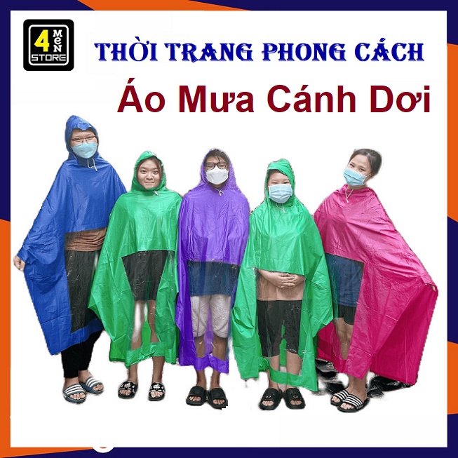 Áo Mưa Cánh Dơi Bít Kín Người Siêu Bền - Loại Dày