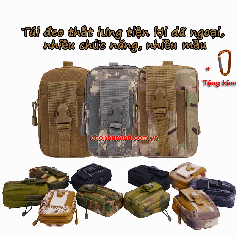 Túi đeo thắt lưng tiên lợi dã ngoại, nhiều ngăn + khuyễn mãi móc đeo | BigBuy360 - bigbuy360.vn