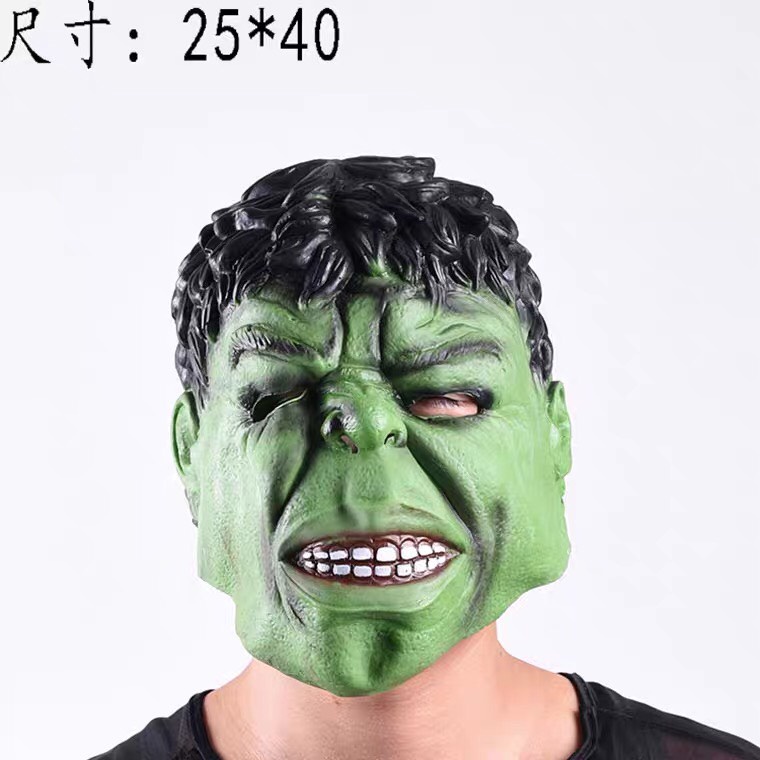 Mặt Nạ siêu Nhân Anh Hùng Hulk khổng lồ xanh Cao su CAO CẤP