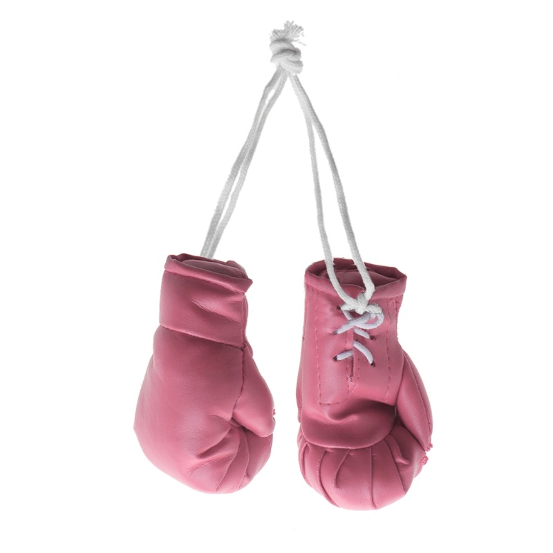 2 Phụ Kiện Treo Trang Trí Hình Găng Tay Boxing Màu Đen / Xanh Dương / Hồng Cho Nhà Ở