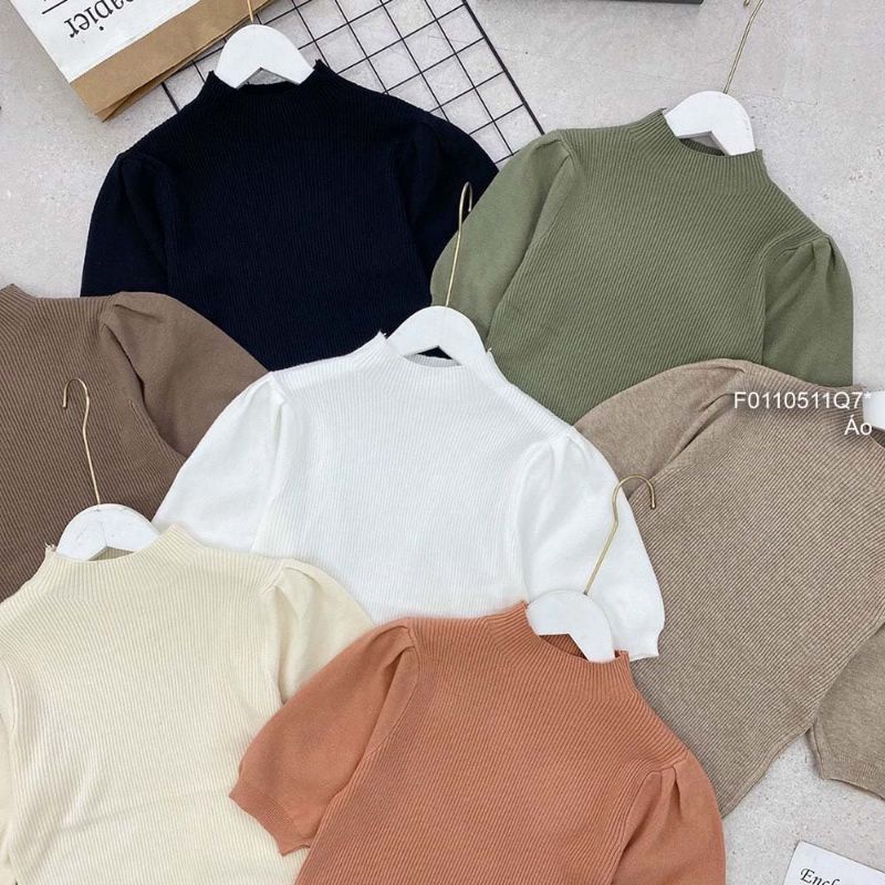 Áo len tăm tay bồng hàng Quảng Châu 0110