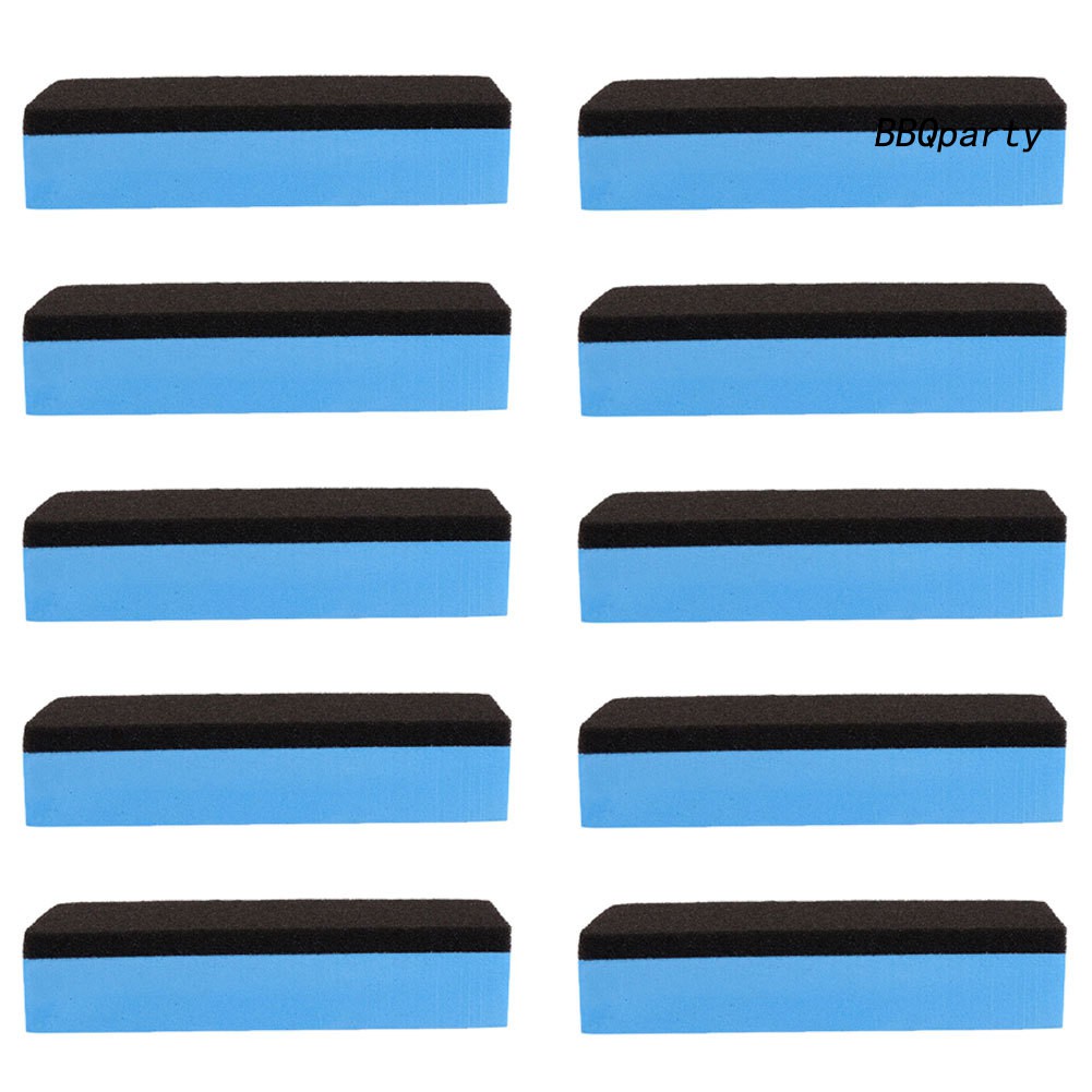 Set 10 miếng xốp đánh sáp mini phủ bóng chi tiết cho xe hơi