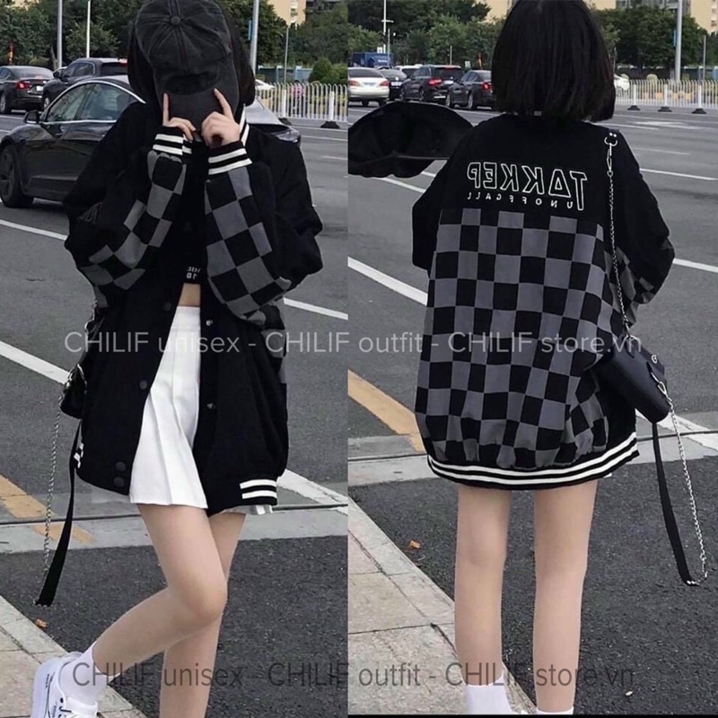 Áo Khoác Bomber UNOFFACALL cực đỉnh form rộng Unisex