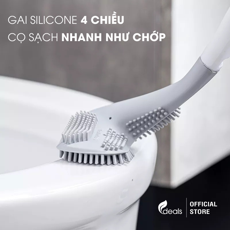 Chổi Cọ Bồn Cầu Toilet, Nhà Vệ Sinh Silicon Cao Cấp ECODEALS - Thiết kế độc đáo, tiện dụng - Bảo hành 1 tháng