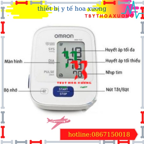 [Chính Hãng] Máy Đo Huyết Áp Điện Tử Bắp Tay Tự Động Omron HEM-7121