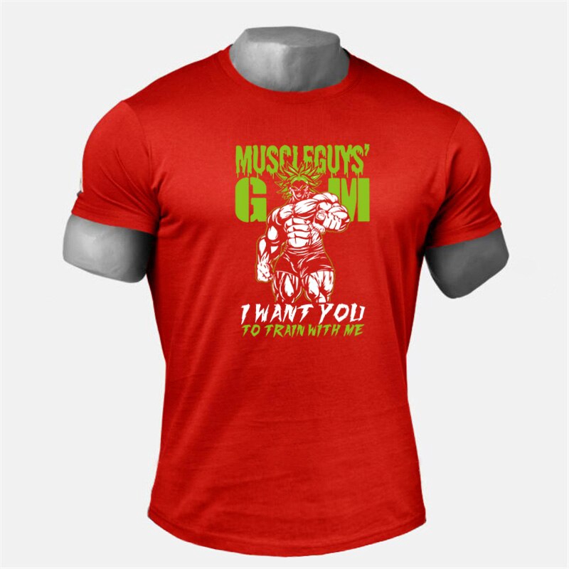 Áo thun nam tập thể thao ngắn tay chất liệu cotton thoáng mát