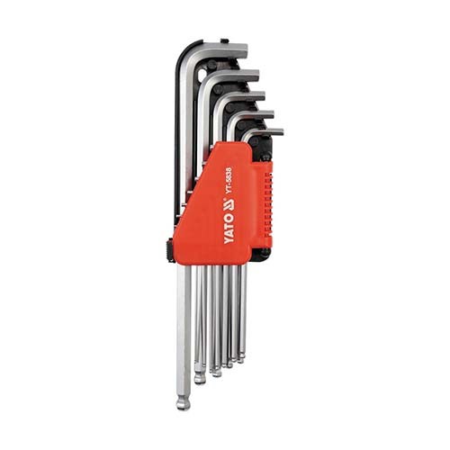 Bộ lục giác đầu bi dài 12 chi tiết hệ inch Yato YT-5838