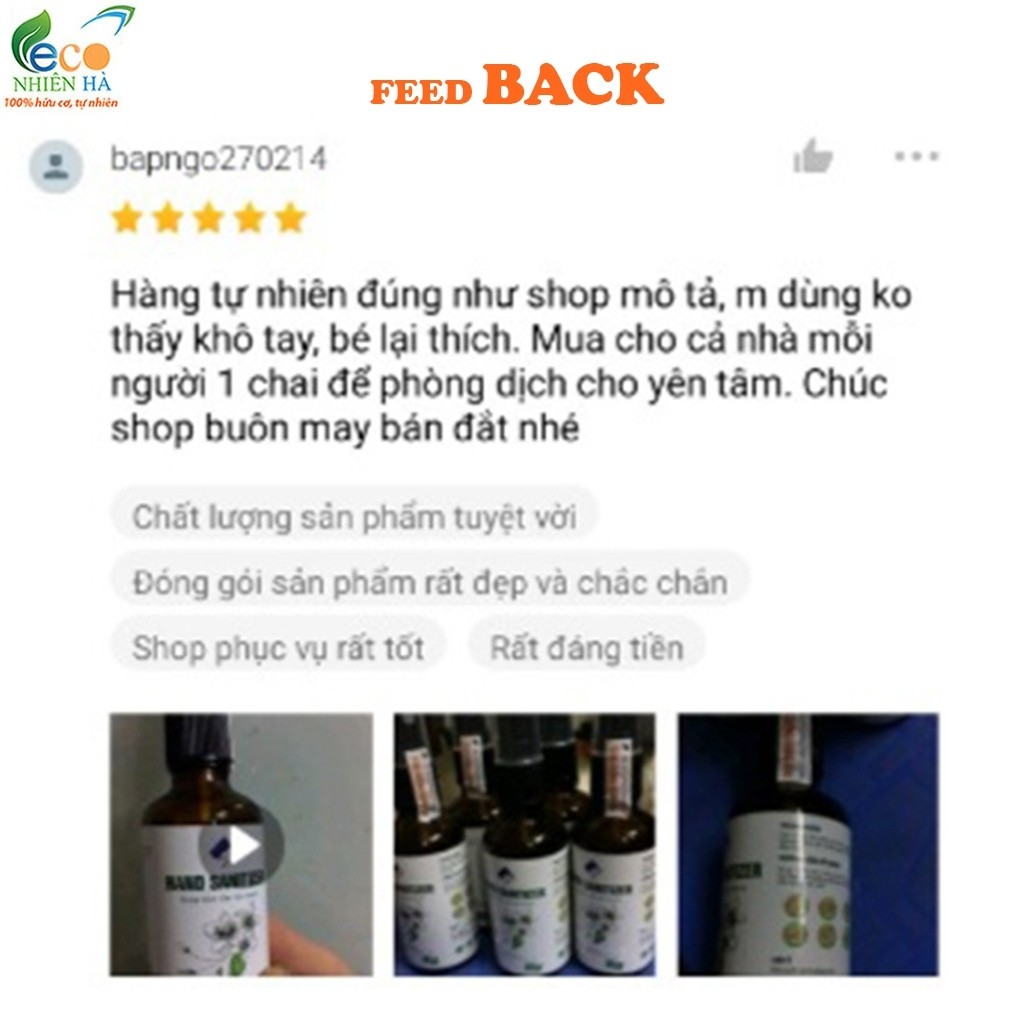 Nước rửa tay ECOCARE 50ml, nước rửa tay khô diệt khuẩn siêu nhanh dạng xịt