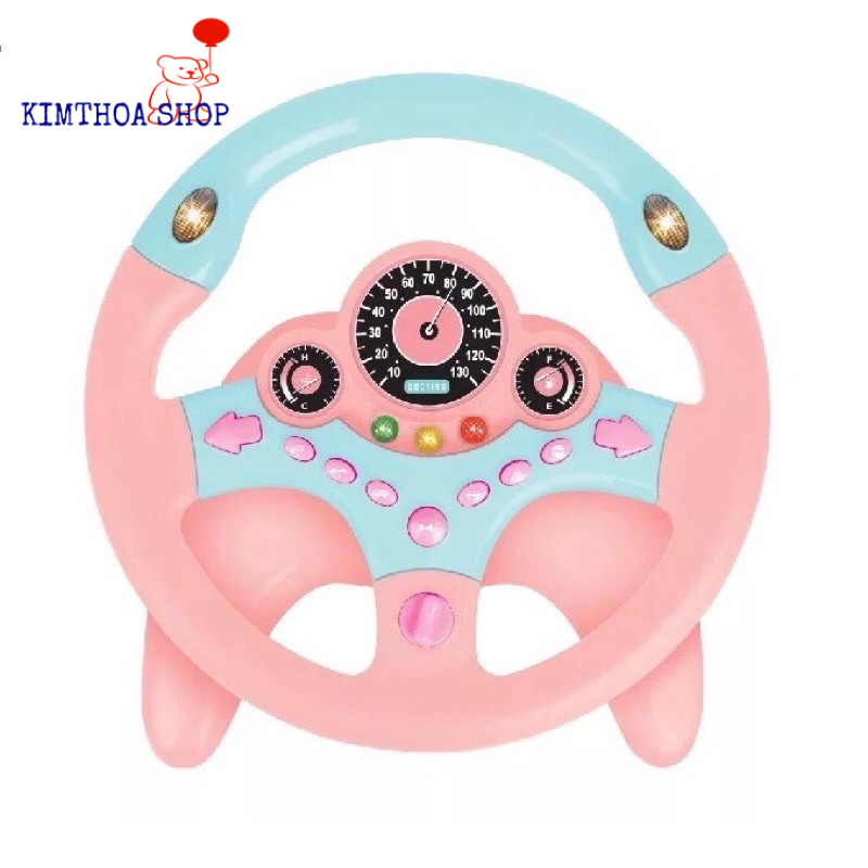 Đồ Chơi Vô Lăng Lái Xe Ô Tô Cho Bé, Vô Lăng Ô Tô Có Đèn Có Nhạc Cho Bé, Xoay 360 Độ