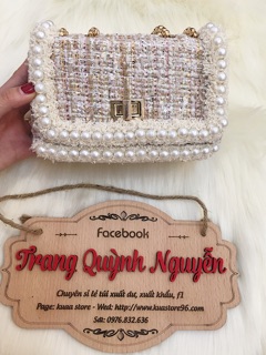Túi dạ viền ngọc cực xinh