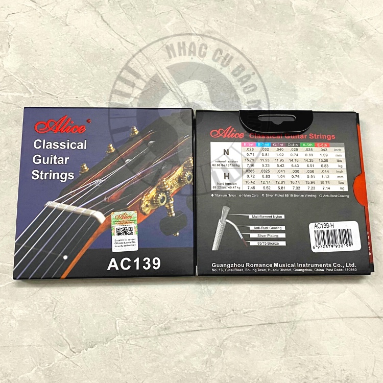 Dây đàn guitar classic Alice AC139, phụ kiện âm nhạc, phụ kiện guitar Alice chính hãng.Tặng kèm phím gảy guitar