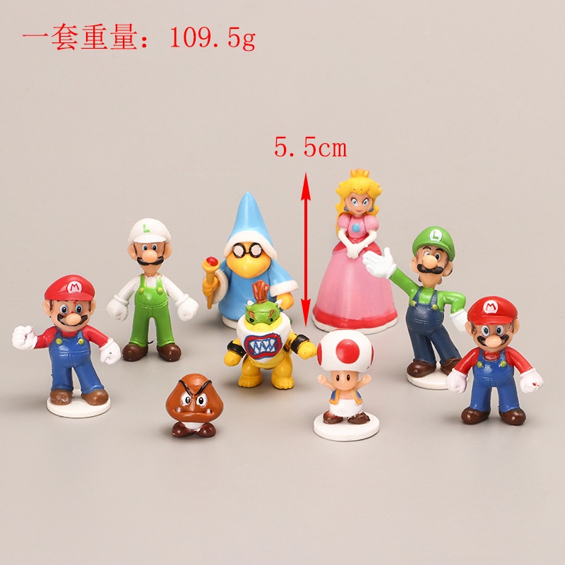 Set 16 Nhân Vật Trong Game Super Mario Cao 5cm Mô Hình Đồ Chơi Nhân Vật Hoạt Hình Mario Luigi Yoshi Toad Peach Goomba Lakitu Koopa Troopa Bowser Phiên Bản Q