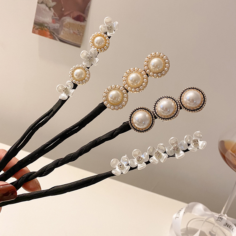 Dây Buộc Tóc Đính Ngọc Trai Giả Thời Trang Cho Nữ