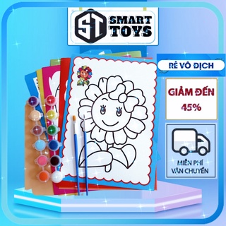 Tranh cát, đồ chơi cho bé bộ 10 tranh cát tô màu có sẵn cát Smart Toy