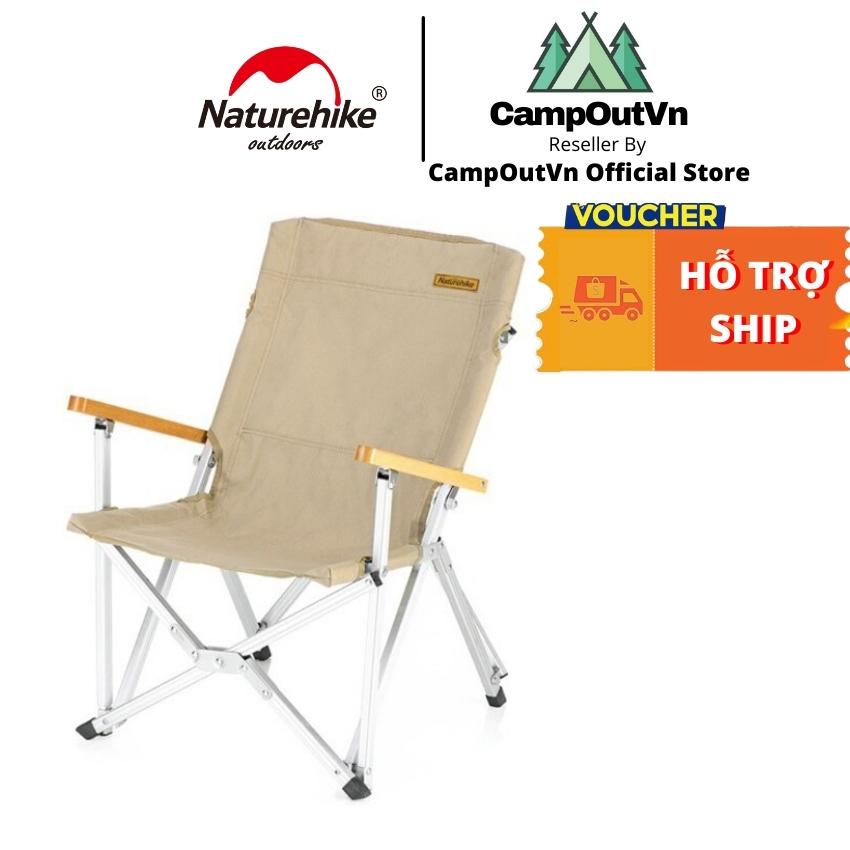 Ghế cắm trại naturehike campoutvn ghế cắm trại du lịch dã ngoại lưng tựa A030