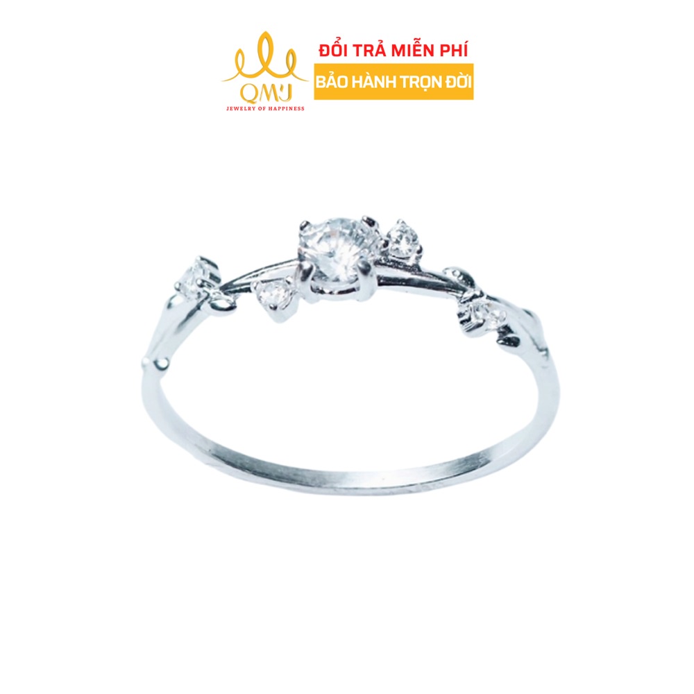 QMJ Nhẫn nữ Eva đính đá xinh đẹp sáng lấp lánh bạc 925 cao cấp Q526