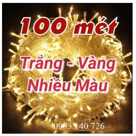 Dây đèn LED trang trí nháy chớp 50m / 100m , trắng, vàng, nhiều màu cây thông, nhà, sân vườn, giáng sinh, năm mới, tết