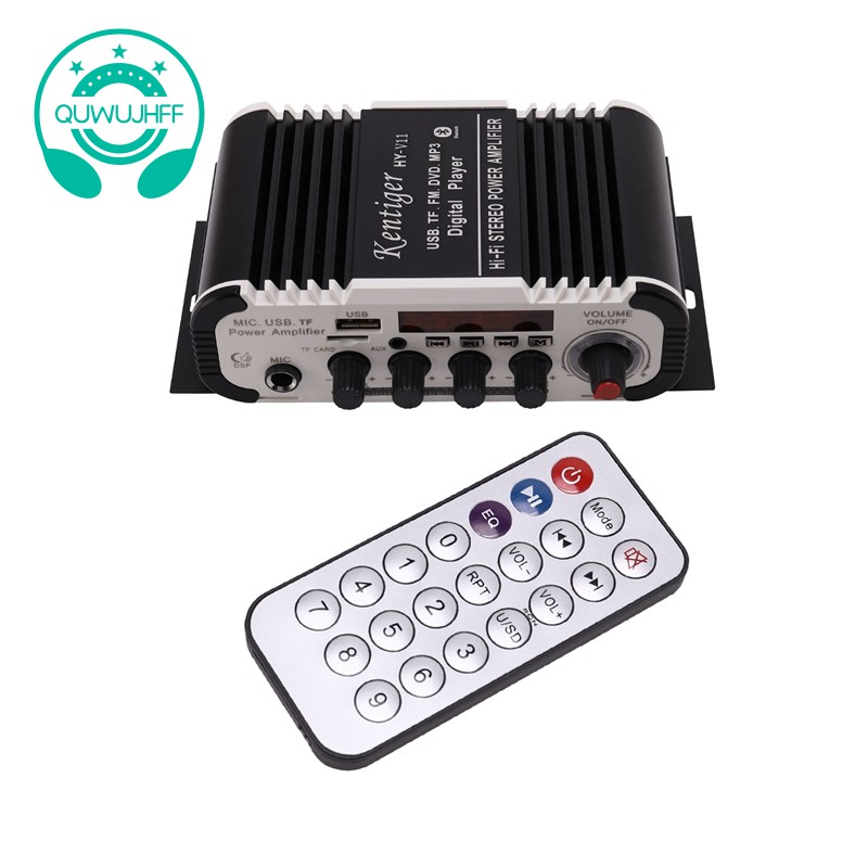 CHANNEL Bộ Khuếch Đại Âm Thanh Bluetooth Kentiger Hy - V11 2 Kênh Hỗ Trợ Thẻ Tf Usb Fm 85db Mp3 Fm Radio