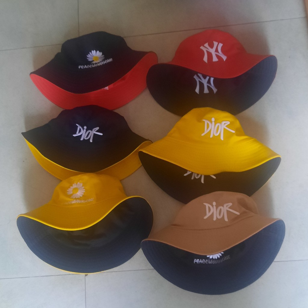 Mũ bucket trơn,Nón tai bèo vành cụp trơn nhiều màu sắc Ulzzang form unisex nam nữ lộn 2 màu