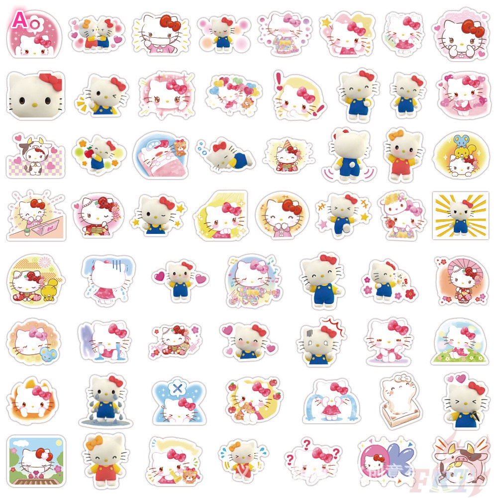 56 Cái / Bộ ☆ Hello Kitty. Hình Dán Sanrio ☆ Sticker Dán Tường Chống Thấm Nước Thời Trang