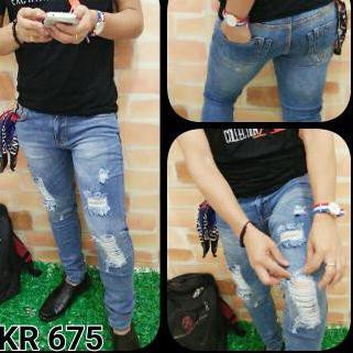 Mới. Quần Jeans Skinny Rách Gối Size 27-32 AR8 Thời Trang Cho Nữ