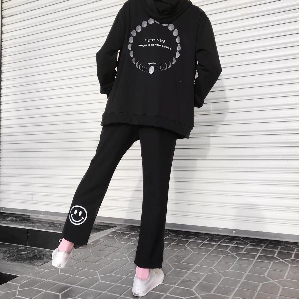 ÁO HOODIE HỒNG ĐEN KIỂU DÁNG ÁO KHOÁC NỈ FORM RỘNG - ÁO HOODIE NAM NỮ UNISEX HOT HIT | BigBuy360 - bigbuy360.vn