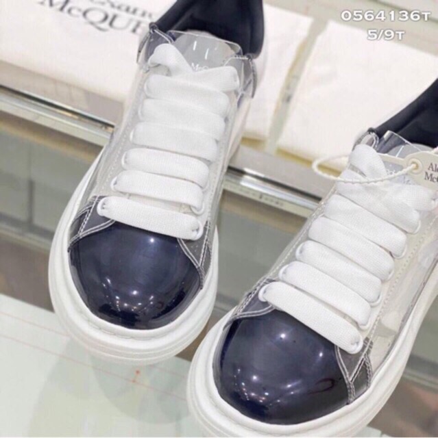 Giày Alexander MQueen trong suốt hàng 11 kèm hộp+bill+tặng dây giày giá sỉ