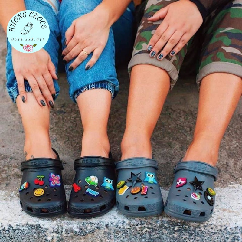 Sục croc.s, dép sục nhựa đi mưa, sục band classic siêu êm mềm nhẹ, chống trơn trượt cho nam nữ