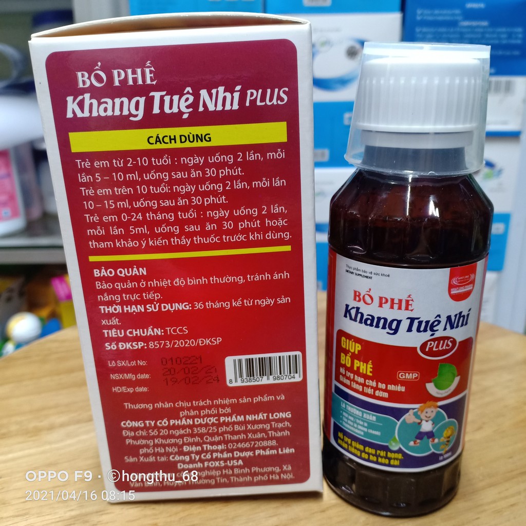 Bổ phế Khang Tuệ Nhi Plus chai 100ml - [CHÍNH HÃNG]